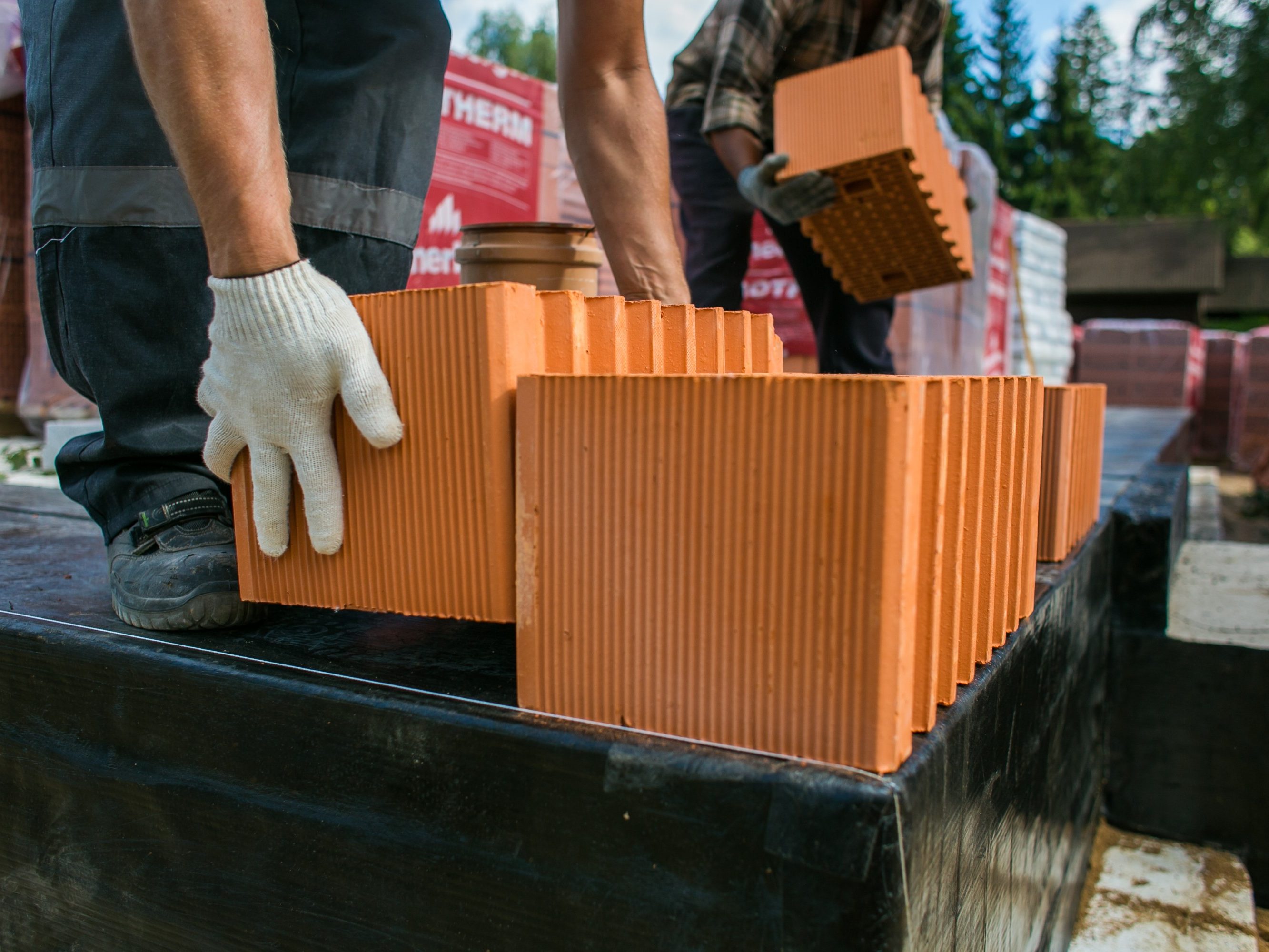 Installation supervision, Porotherm, Wall